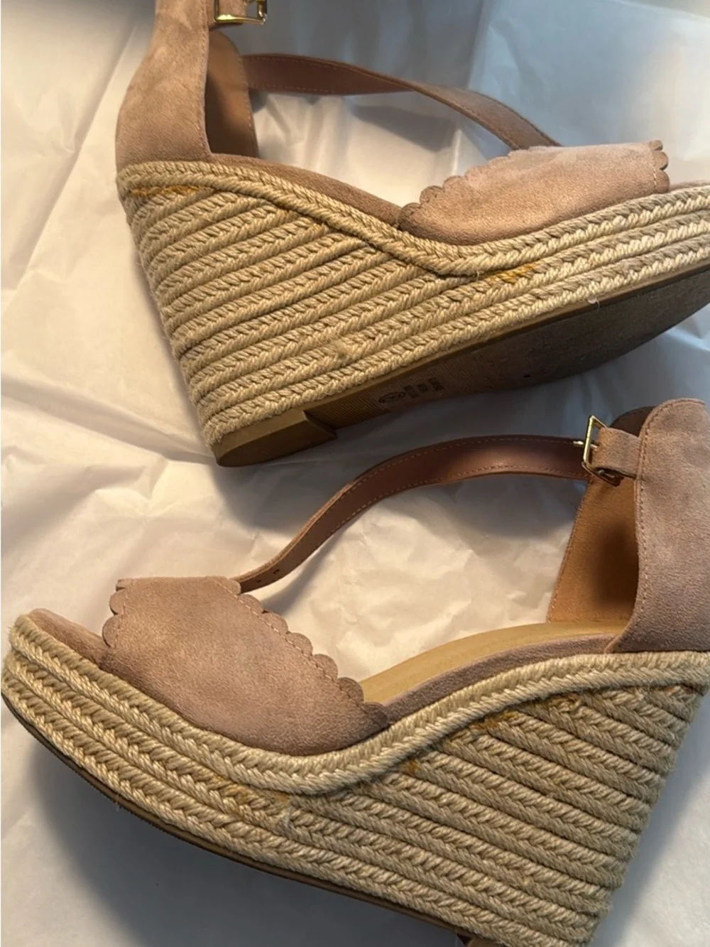 🔥Soleia Mauve Suede Espadrille Wedges!